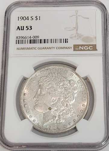 1904-S AU53 モルガン銀貨 NGC