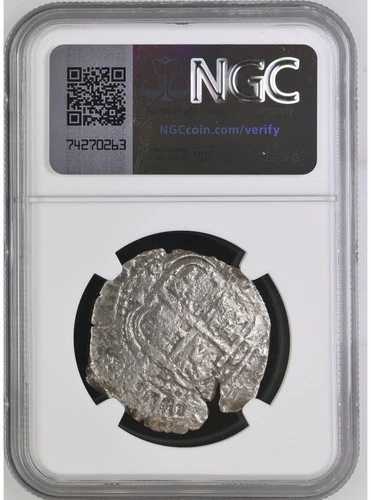 木星の難破船 4レアル NGC XF 詳細 1654年発行 難破船コイン