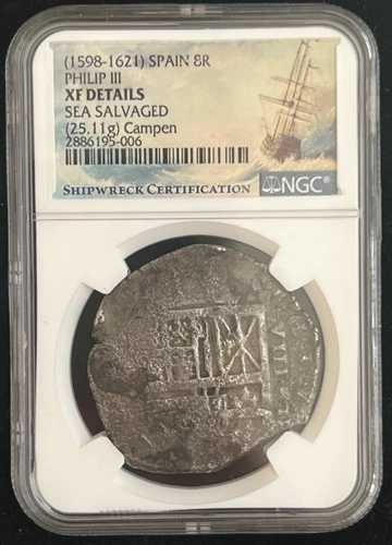 Campen 8 Reales NGC2886195-006 グレード XF 詳細 宝物 難破船コイン