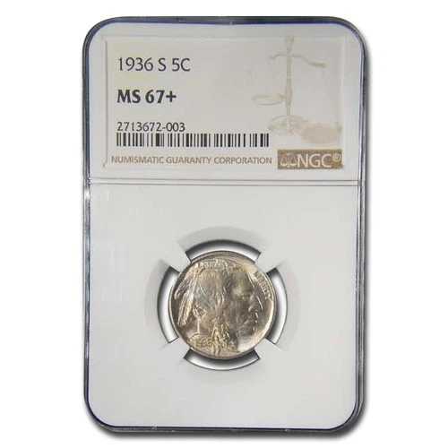 1936-S バッファローニッケル MS-67+ NGC