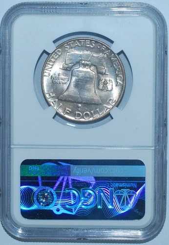 1954 D NGC MS66+FBL フルベルライン フランクリン ハーフダラー|WORLD RESOURCE【QUEEN店】
