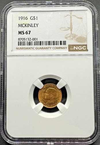 1916年 1ドル マッキンリー ゴールド 記念 NGC MS67 01EBFA26