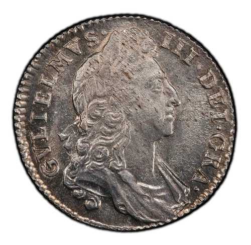 イギリス - 1697 ウィリアム 3 世 - シリング - NGC MS64 - グレードが 1 つだけ高いもの!