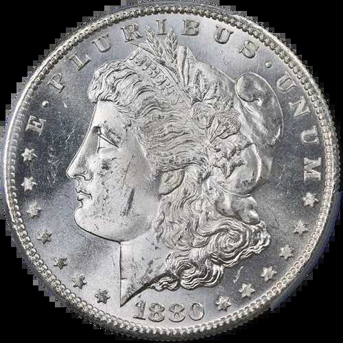 1880-S モルガン銀貨 PCGS MS63 ブラストホワイト ナイスストライク - 在庫あり