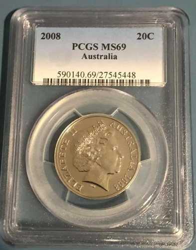 2008年 20C オーストラリア PCGS グレード MS69