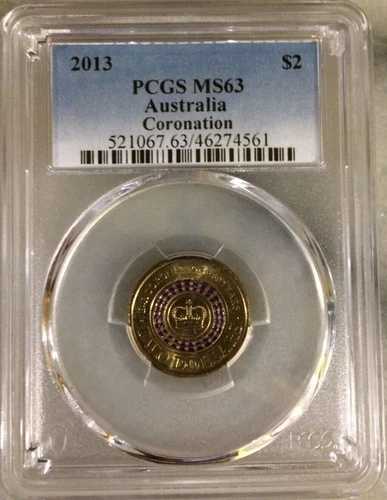 2013年 オーストラリア戴冠式 2ドルカラーコイン PCGS MS63 56,100円