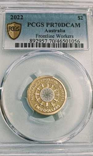 PCGS グレード PR70DCAM オーストラリアの最前線労働者 2 ドル
