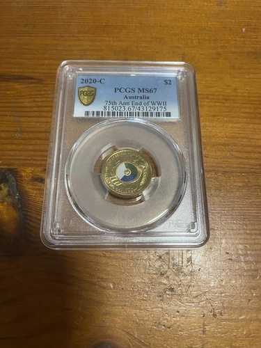 2020年 $2 「C」ミントマーク 第二次世界大戦終結75周年記念コイン PCGS MS67