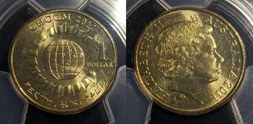 2011年 1ドル $1 CHOGM オーストラリア PCGS MS65 GEM UNC #2002