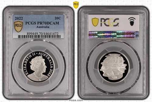 2022年 プルーフ 20セント 20セント オーストラリア PCGS PR70DCAM FDC UNC #3773