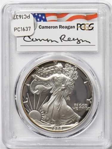 1988-S シルバーイーグル レーガン レガシーシリーズ PCGS プルーフ 69 DCAM PC1665