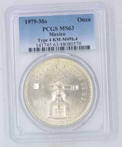 1979 Mo メキシコ シルバー オンザ PCGS MS63 KM-M49b.4 バランス スケール