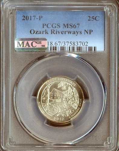2017-D オザーク・リバーウェイ クォーター PCGS MS67 MAC 品質