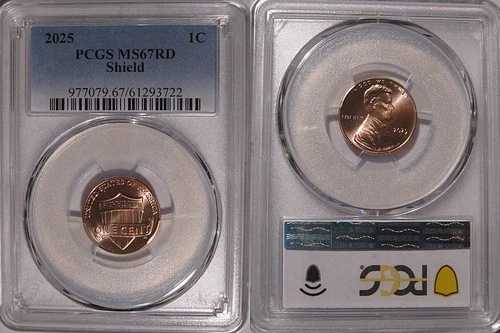2025 P リンカーン シールド 1C セント PCGS MS67RD-