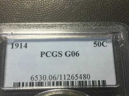 PCGS G-6 1914-P バーバーハーフダラー YおよびL、T同梱配送の一部