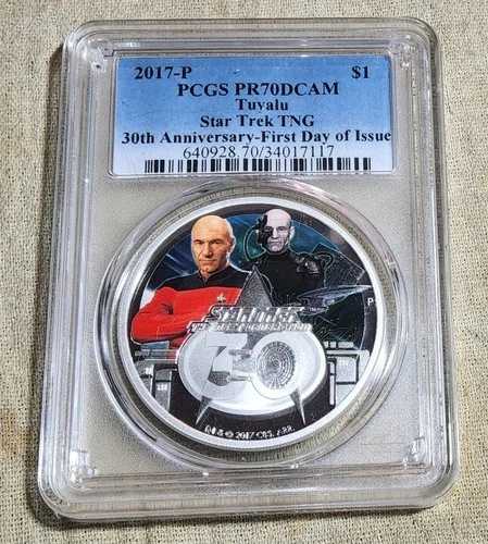 スター・トレック ネクスト・ジェネレーション 30周年記念 FDI 2017P $1 PCGS PR70DCAM ツバル