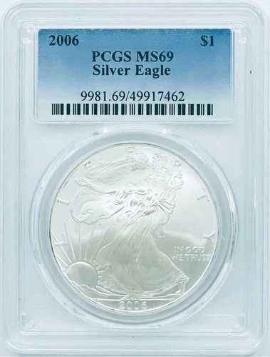 2006年 シルバーイーグル PCGS MS69 45,540円