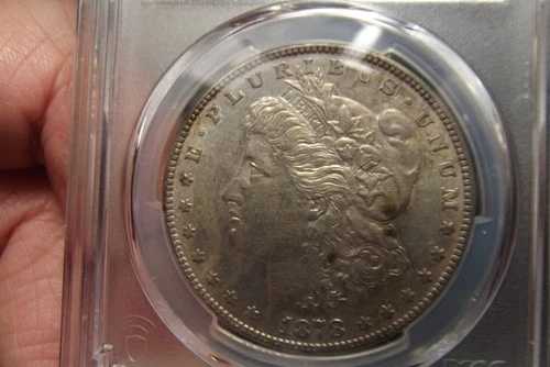 1878-P 7TF Rev. 78 モルガン銀貨 PCGS AU 詳細 VAM 195A