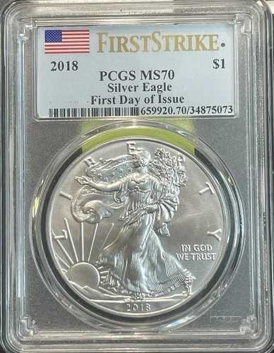 2018年アメリカン・シルバー・イーグル $1 PCGS MS70 ファーストストライク ? 発行初日