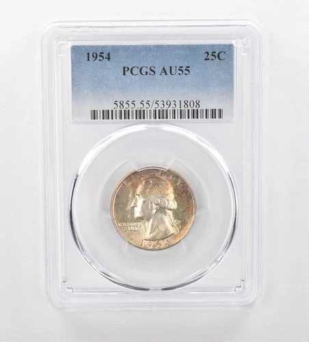 1954年ワシントンクォーター AU55 PCGS 美しいトーン *0926 45,540円