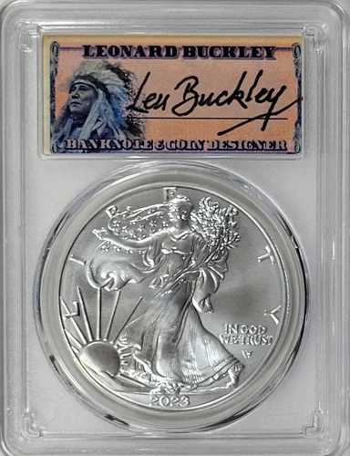 2023年 シルバーイーグル - PCGS MS70 - バックリー署名 - 500枚中1枚 - ファーストストライク