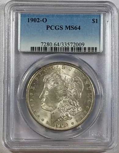 1902 O モルガン銀貨 PCGS MS-64