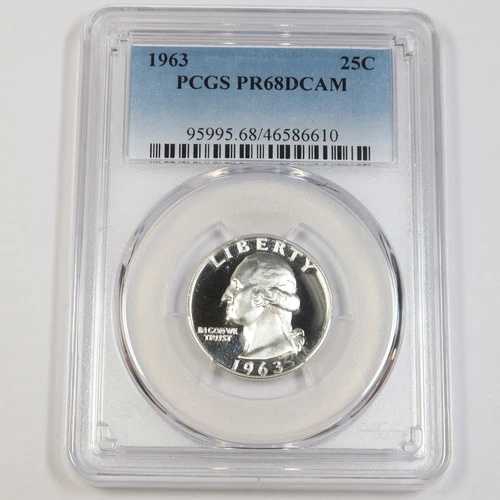 1963年 P PCGS PR68 DCAM | シルバー - ワシントン・クォーター - 25セント米国コイン #43067A