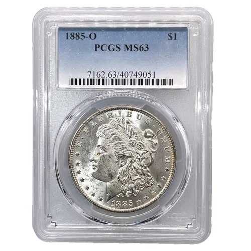 1885-O 1ドル モルガン銀貨 PCGS MS63