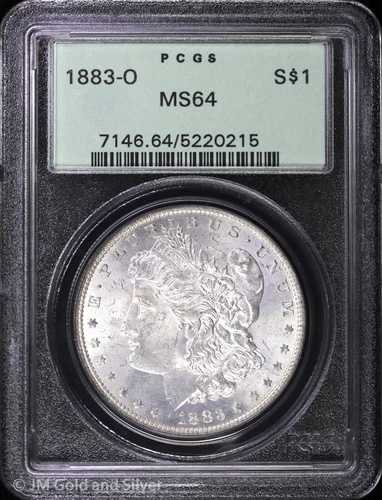 1883-O 1ドル モルガン銀貨 PCGS MS 64 | OGH 未流通 UNC BU
