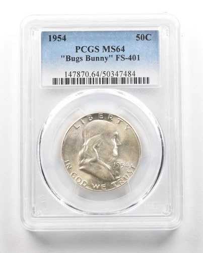 1954年 フランクリン ハーフダラー バッグス・バニー FS-401 MS64 PCGS *4854