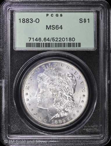 1883-O 1ドル モルガン銀貨 PCGS MS 64 | OGH 未流通 UNC BU