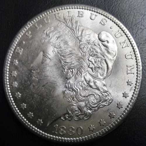 :1880-S モーガン ネバダ ホード シルバー ドル 輝く光沢のある外観 厳選されたBU