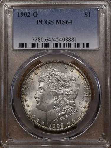 1902-O モルガン銀貨 - PCGS MS64 - 鮮やかで上品な印象を与えます!美しい!