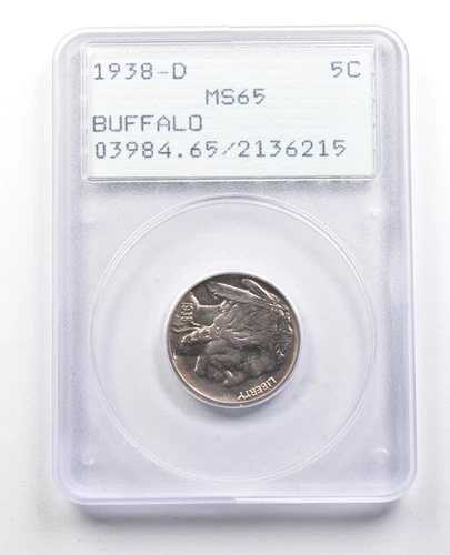 1938-D インディアンヘッド バッファローニッケル MS65 PCGS ラトラー *5941 45,540円