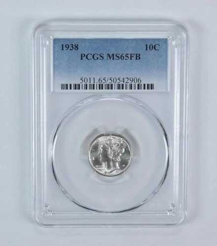 1938年製 マーキュリーダイム MS65 FB PCGS ブルーラベル
