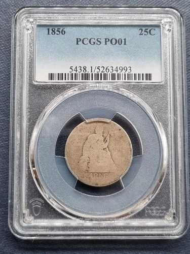 1856年 着席自由の女神像 25セント LOWBALL グレード PCGS POOR 1 PO1 #94755