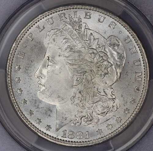 1881-S モーガン ダラー $1 PCGS - MS64 裏面は PL のように見えます!
