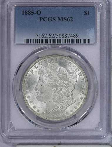1885-O モルガン銀貨 1ドル PCGS MS62 45,540円