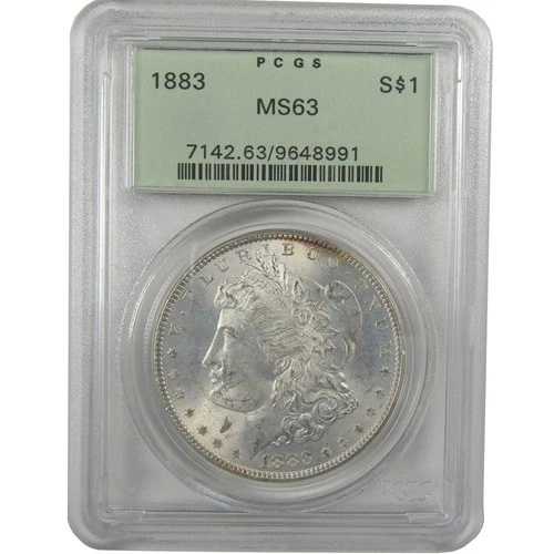 1883年 モルガン・ダラー MS 63 PCGS シルバー 未流通 1ドルコイン SKU:I22476