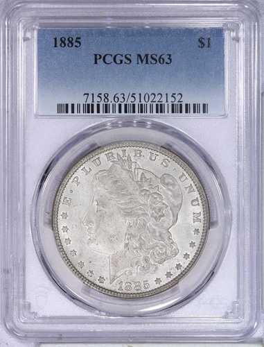 1885年 モルガン銀貨 1ドル PCGS MS63
