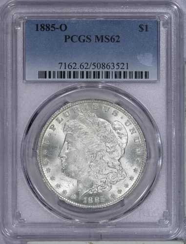 1885-O モルガン銀貨 1ドル PCGS MS62