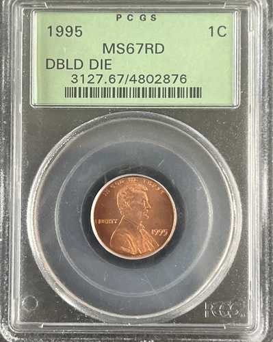 1995年 PCGS MS67RD 1C DBLD DIE オールドグリーンホルダー (1305)