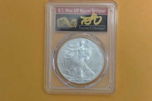 2008年 1ドル アメリカン シルバー イーグル 1オンス PCGS MS70 トーマス クリーブランド アローズ