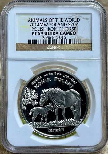 ポーランド 2014 20 ズウォティフ PCGS PR69 ポーランド ホース シルバー 28.28 g