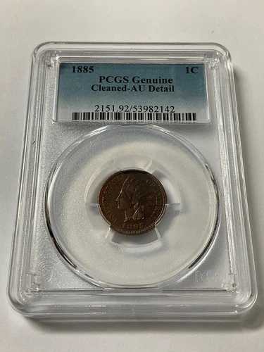1885年製インディアンヘッドペニー 1セント PCGS 正規品 AU 詳細 53982142