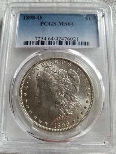 1898-O モルガン銀貨; PCGS MS64
