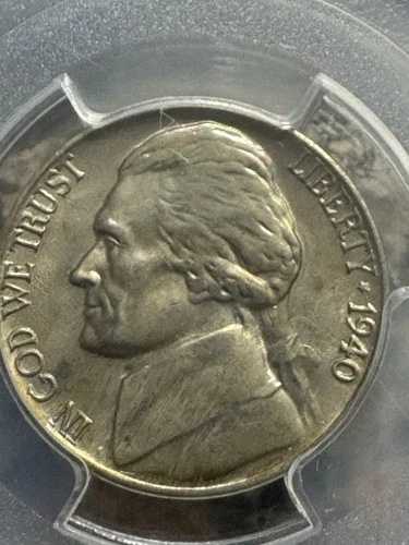 1940年ジェファーソンニッケル、PCGS MS67、美しい色、送料無料
