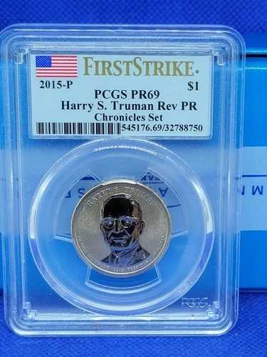アメリカ造幣局 2015 S ハリー・S・トルーマン クロニクルセット Rev PF $1 グレード PR69 PCGS