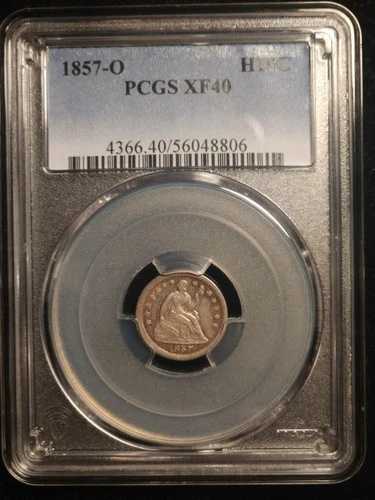 1857-O H10C シーティングリバティハーフダイム PCGS XF40