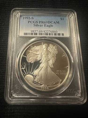 1992-S アメリカン シルバー イーグル ドル PR69DCAM PCGS
